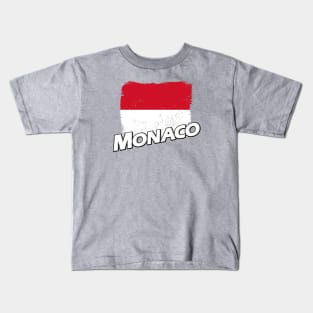 Monaco flag Kids T-Shirt